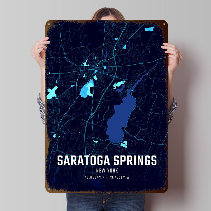 Saratoga Springs Midnight City - Custom Map Poster recensione e prezzo