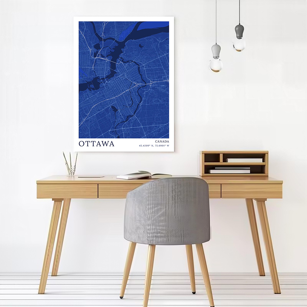 Ottawa City Map Printed Canvas - Custom Map Poster recensione e prezzo
