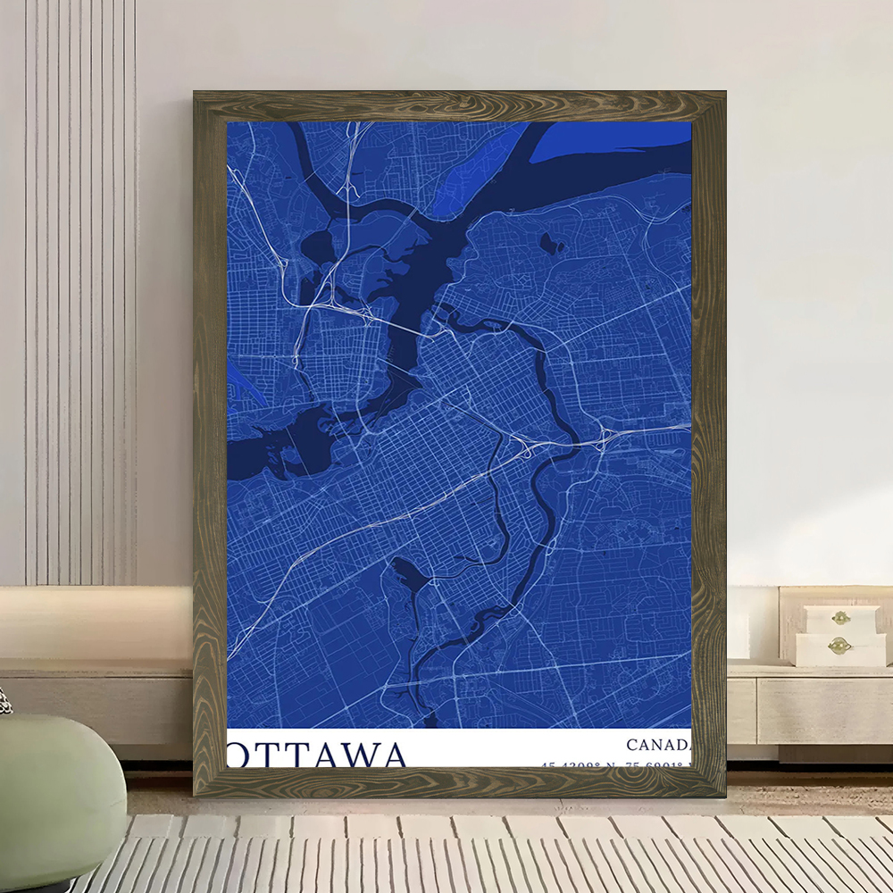 Ottawa City Map Printed Canvas - Custom Map Poster recensione e prezzo