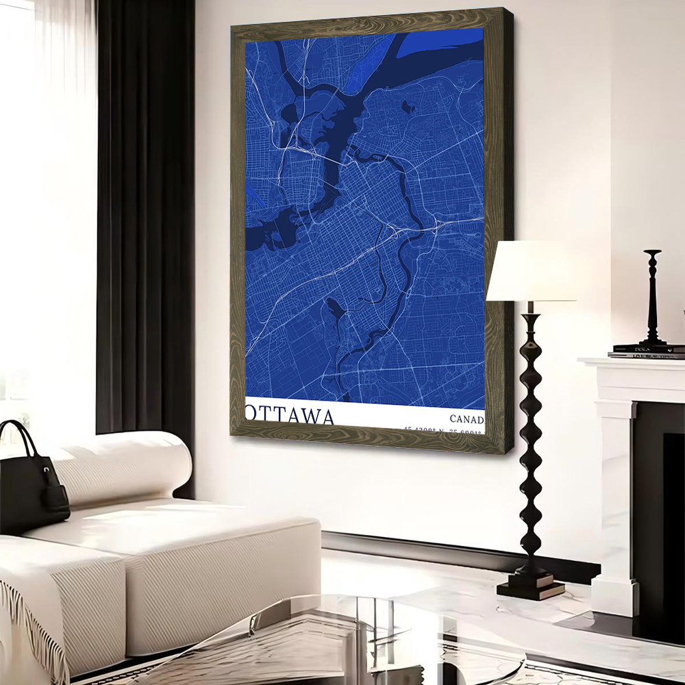 Ottawa City Map Printed Canvas - Custom Map Poster recensione e prezzo