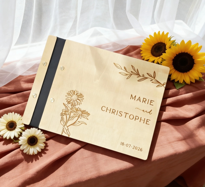 Sunflower Wedding Guest Book P - Custom Photo Book recensione e prezzo