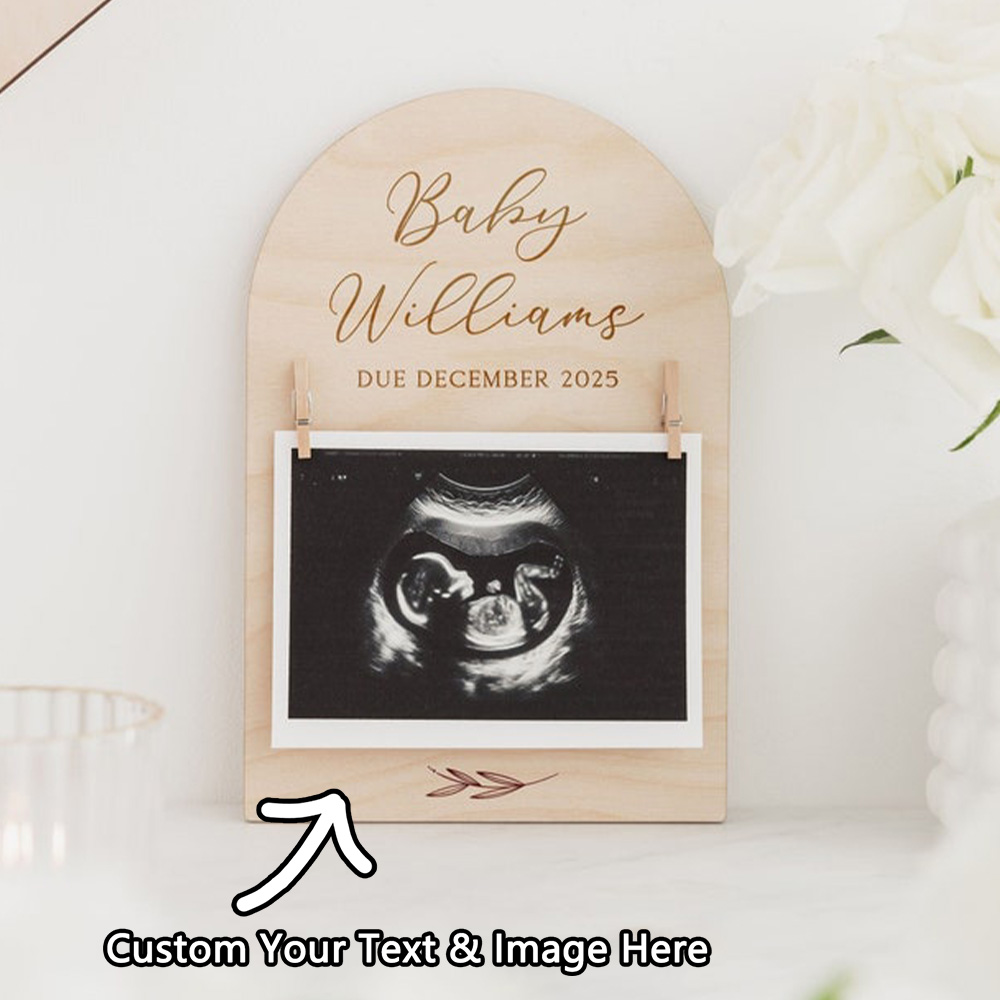 Personalised Pregnancy Announc - Engraved Wood Frame recensione e prezzo