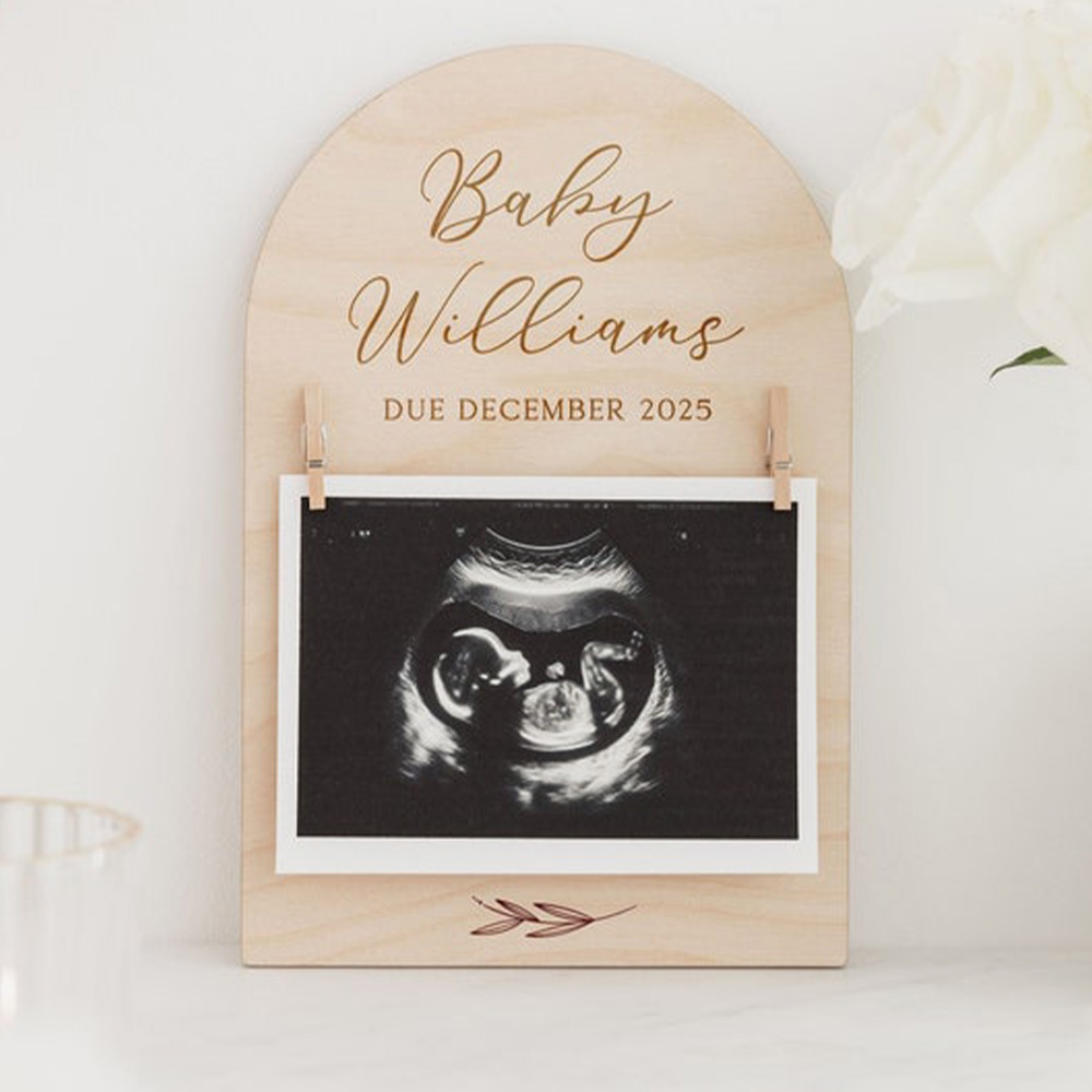 Personalised Pregnancy Announc - Engraved Wood Frame recensione e prezzo