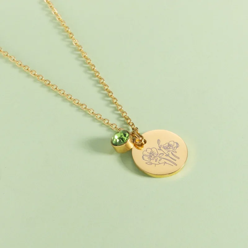 Birth Month Flowers Clipart Fl - Birth Flower Necklace recensione e prezzo