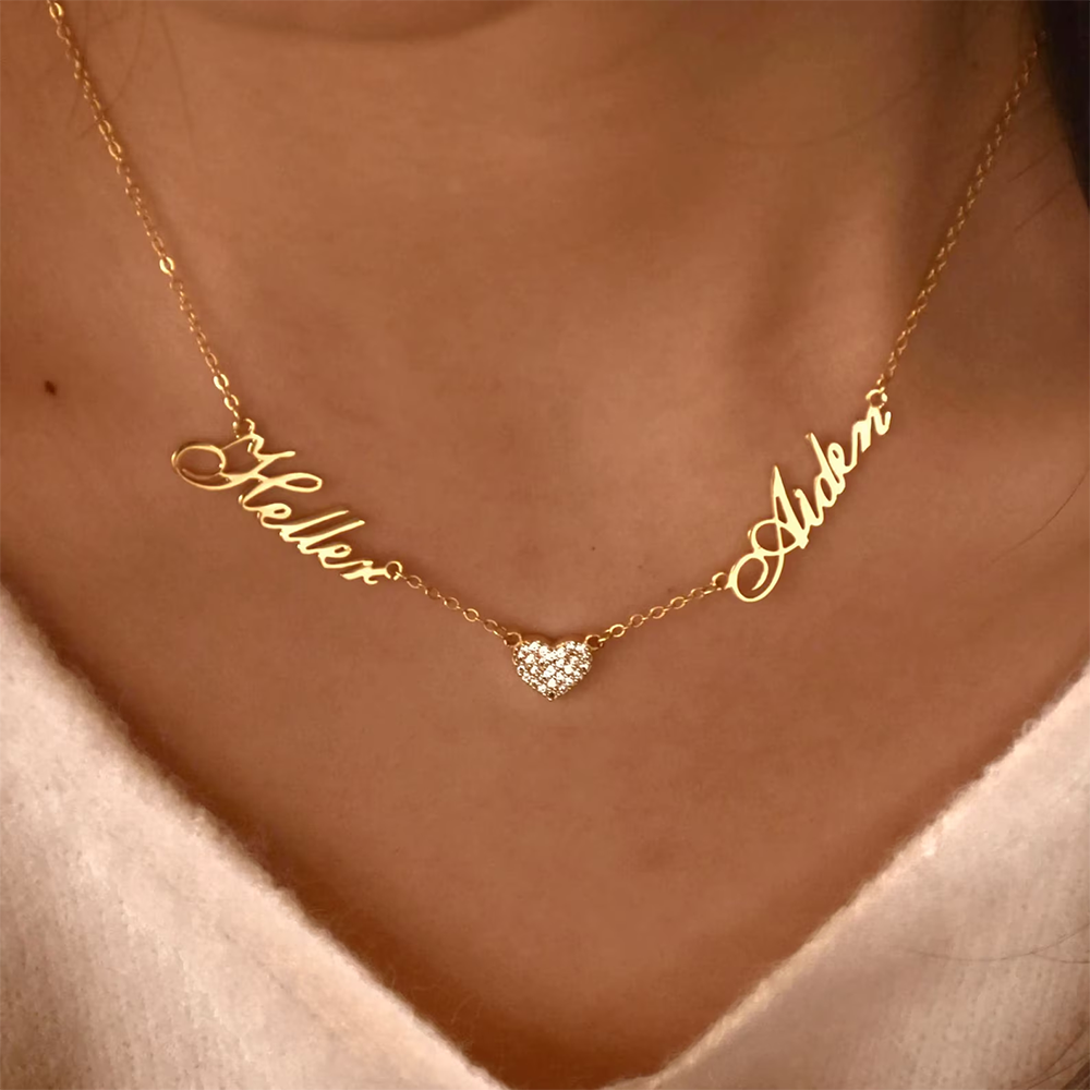 Custom Two Name Necklace For W - Name Necklace Custom recensione e prezzo