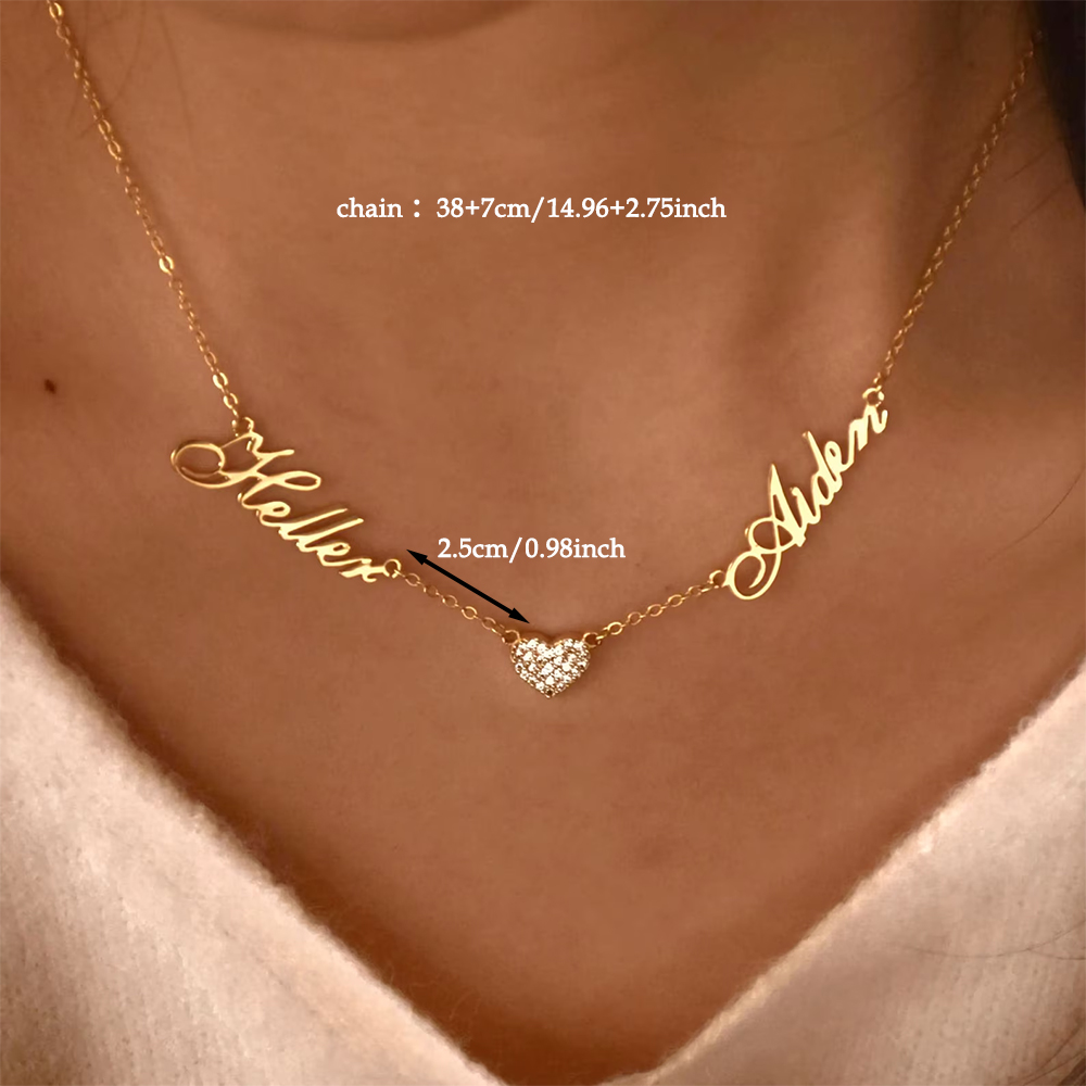 Custom Two Name Necklace For W - Name Necklace Custom recensione e prezzo