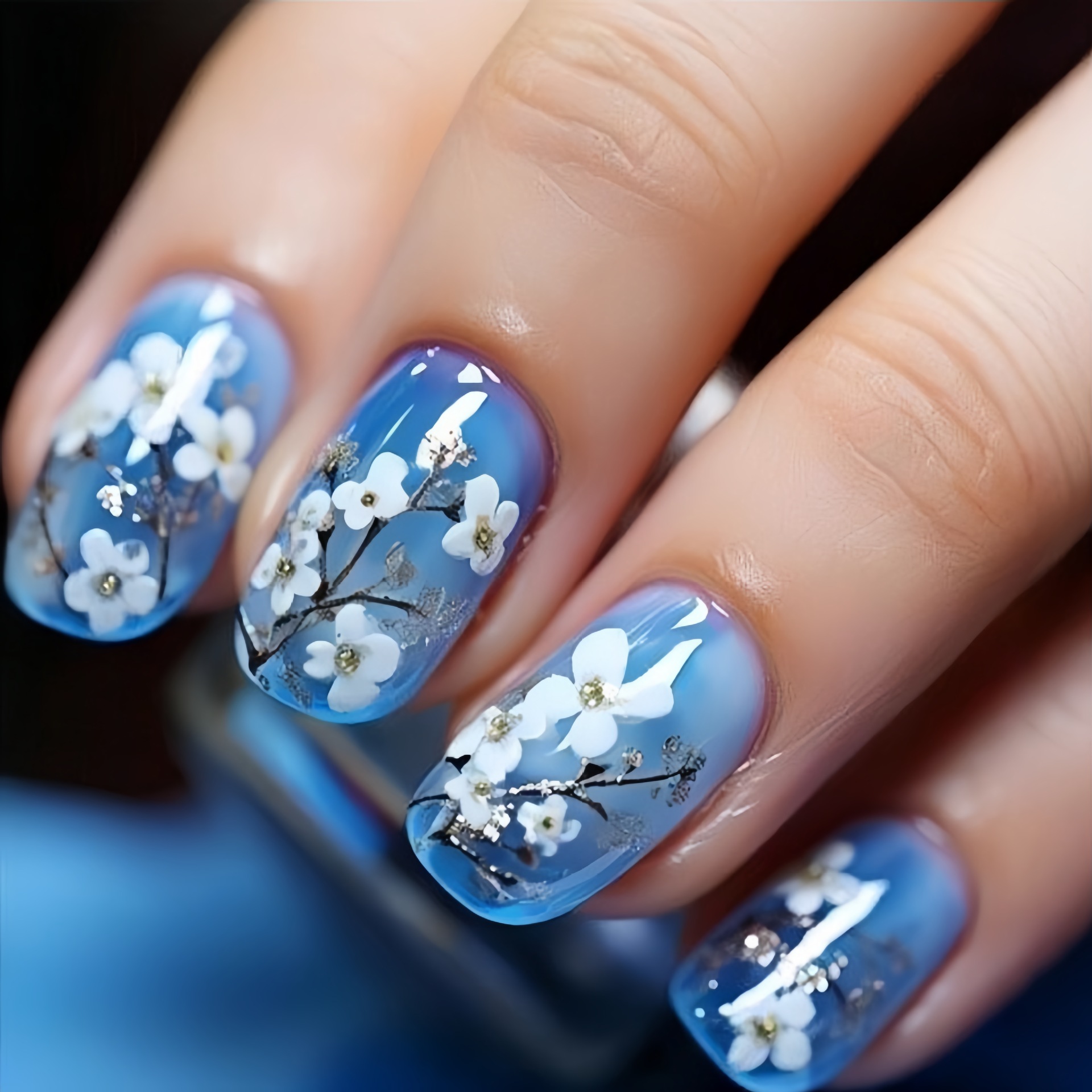 Medium fake nails for women gi - Pressed Flower Art recensione e prezzo