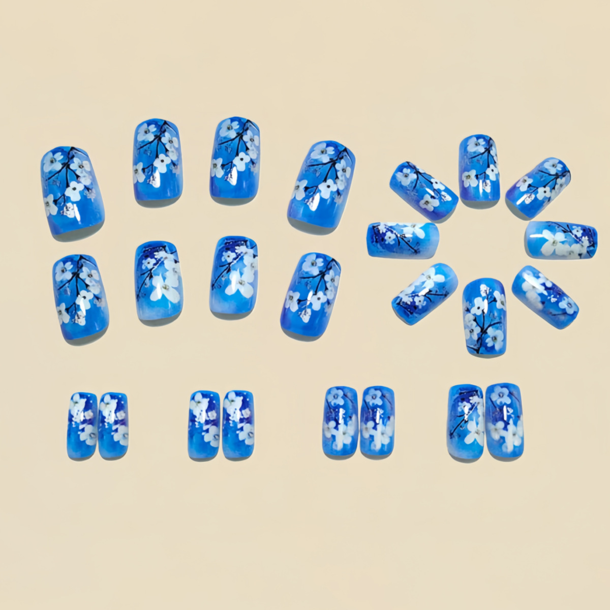 Medium fake nails for women gi - Pressed Flower Art recensione e prezzo