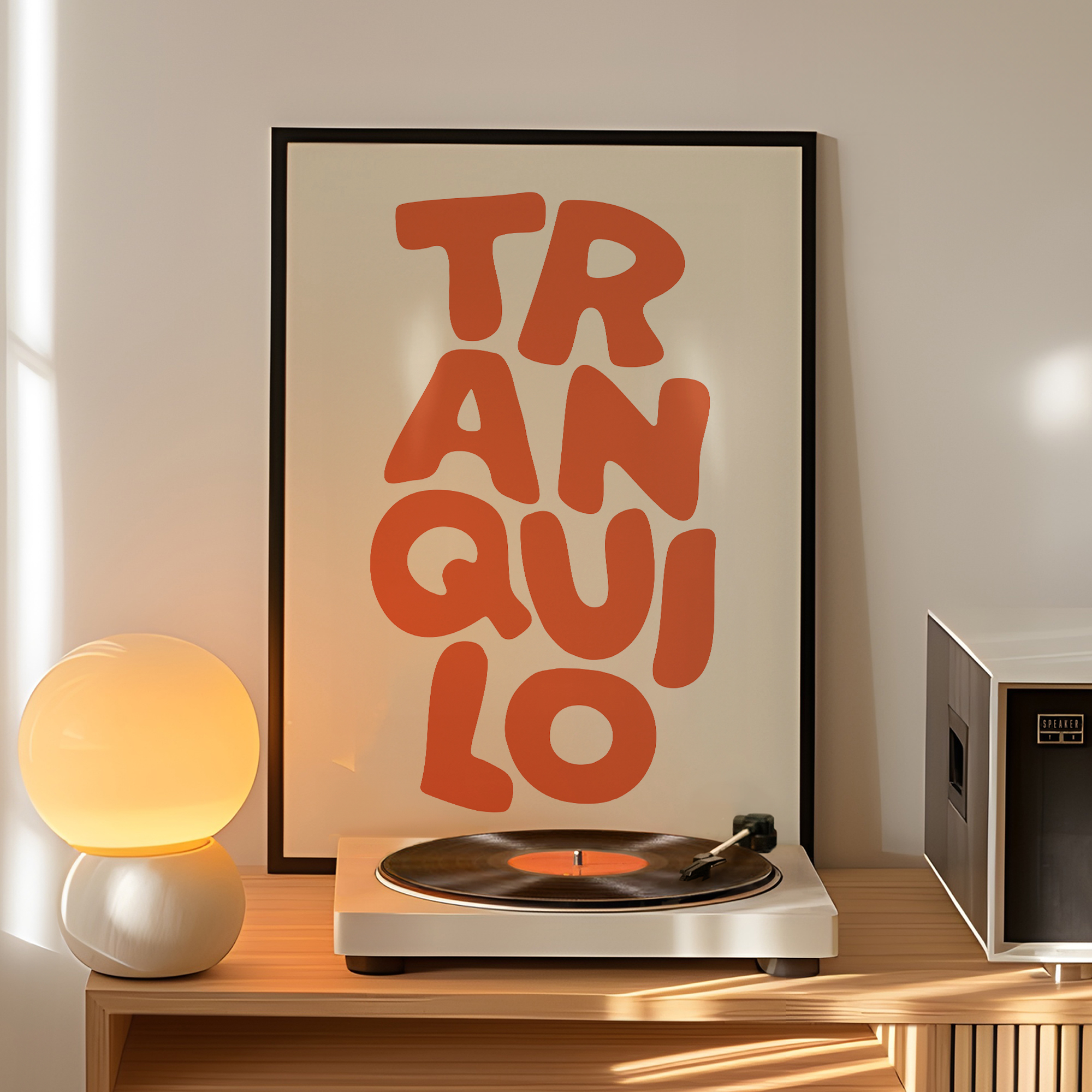 Boho Tranquilo Orange Cream Re - Custom Map Poster recensione e prezzo