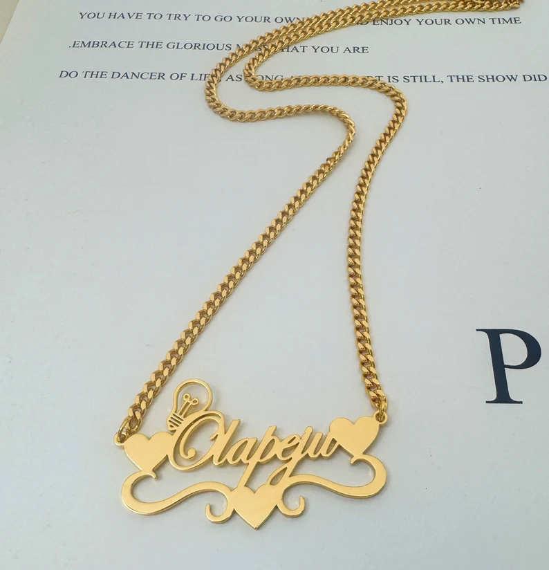 Handcrafted Gold Color Name Ne - Name Necklace Custom recensione e prezzo