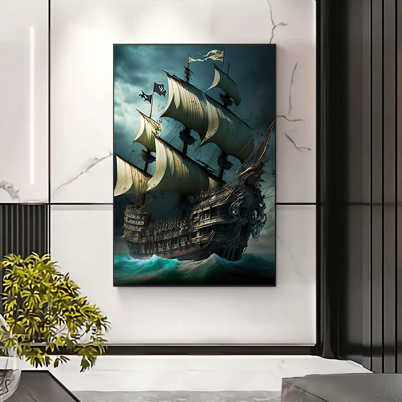 Abstract Pirate Ship Sea Moon  - Pet Portrait Custom recensione e prezzo