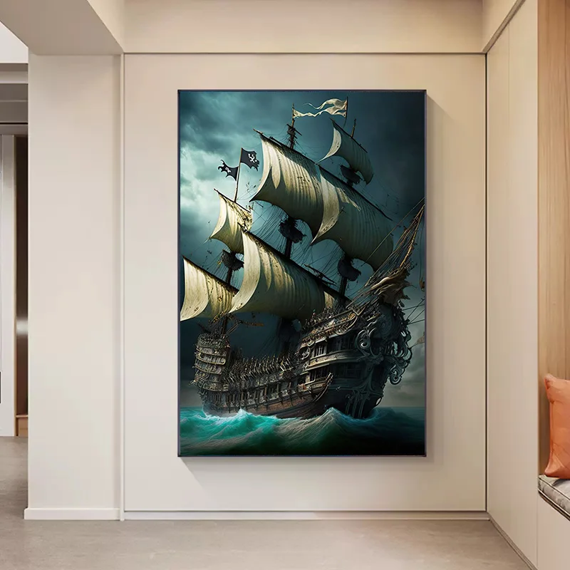 Abstract Pirate Ship Sea Moon  - Pet Portrait Custom recensione e prezzo