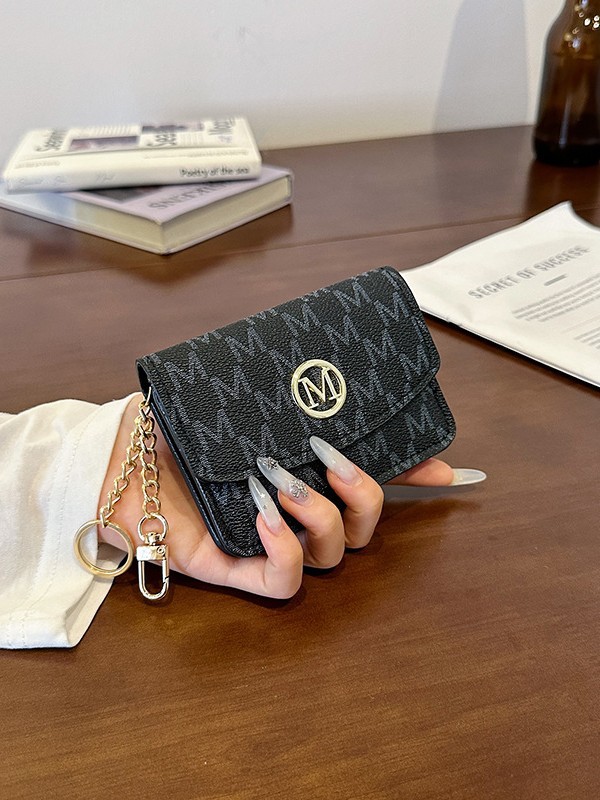 Retro Monogram Print Faux Leat - Monogram Keychain Leather recensione e prezzo