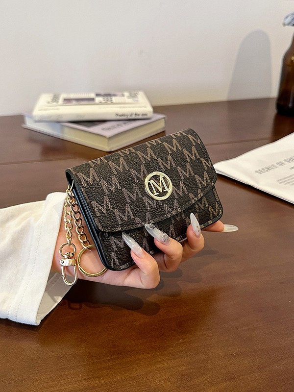 Retro Monogram Print Faux Leat - Monogram Keychain Leather recensione e prezzo