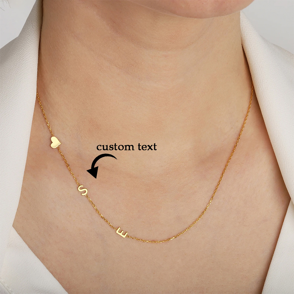 Custom Heart Sideways Letter I - Name Necklace Custom recensione e prezzo