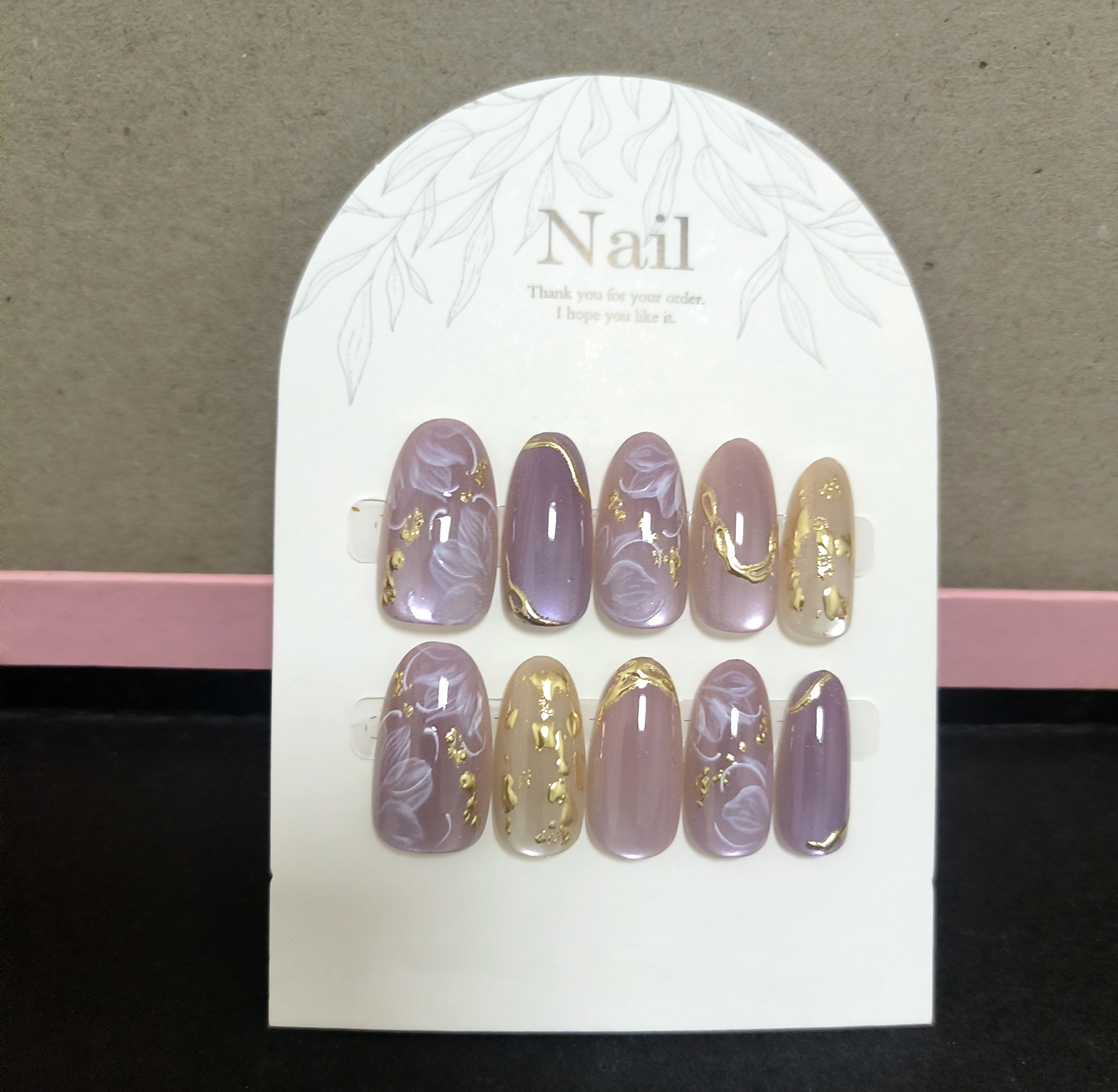 10pcs Handmade Press On Nails  - Pressed Flower Art recensione e prezzo