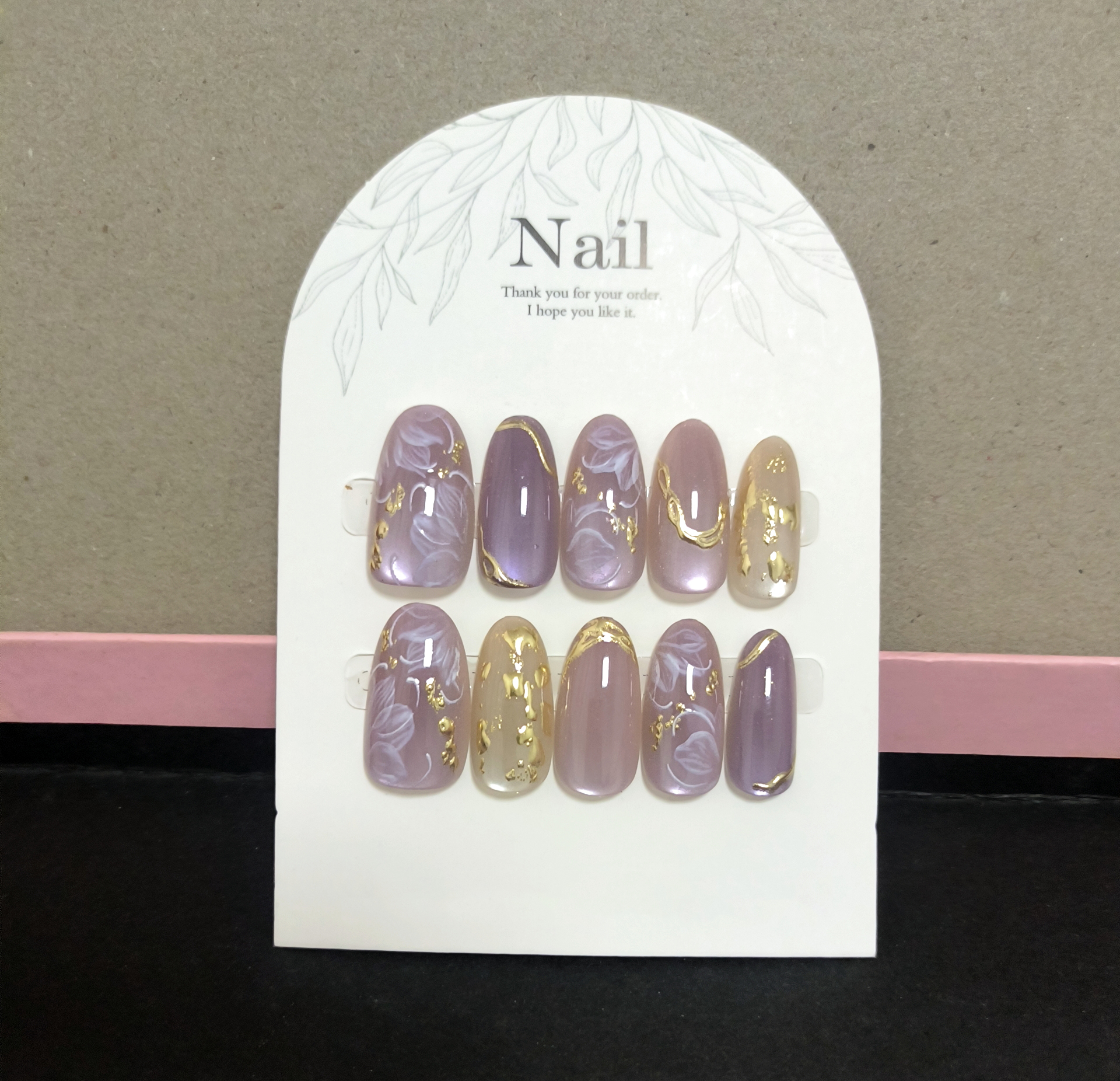 10pcs Handmade Press On Nails  - Pressed Flower Art recensione e prezzo