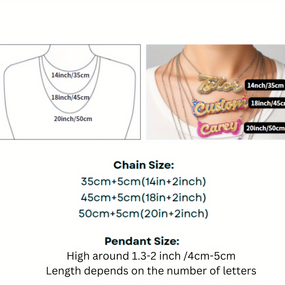 Personalized double-layer acry - Name Necklace Custom recensione e prezzo