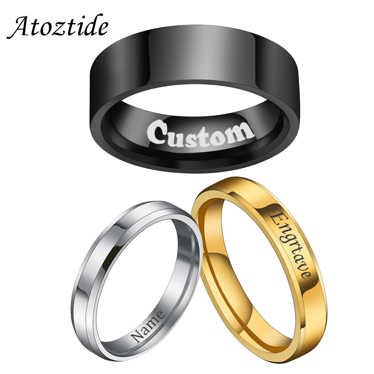 Atoztide 4/6/8mm Personalized  - Initial Ring Custom recensione e prezzo