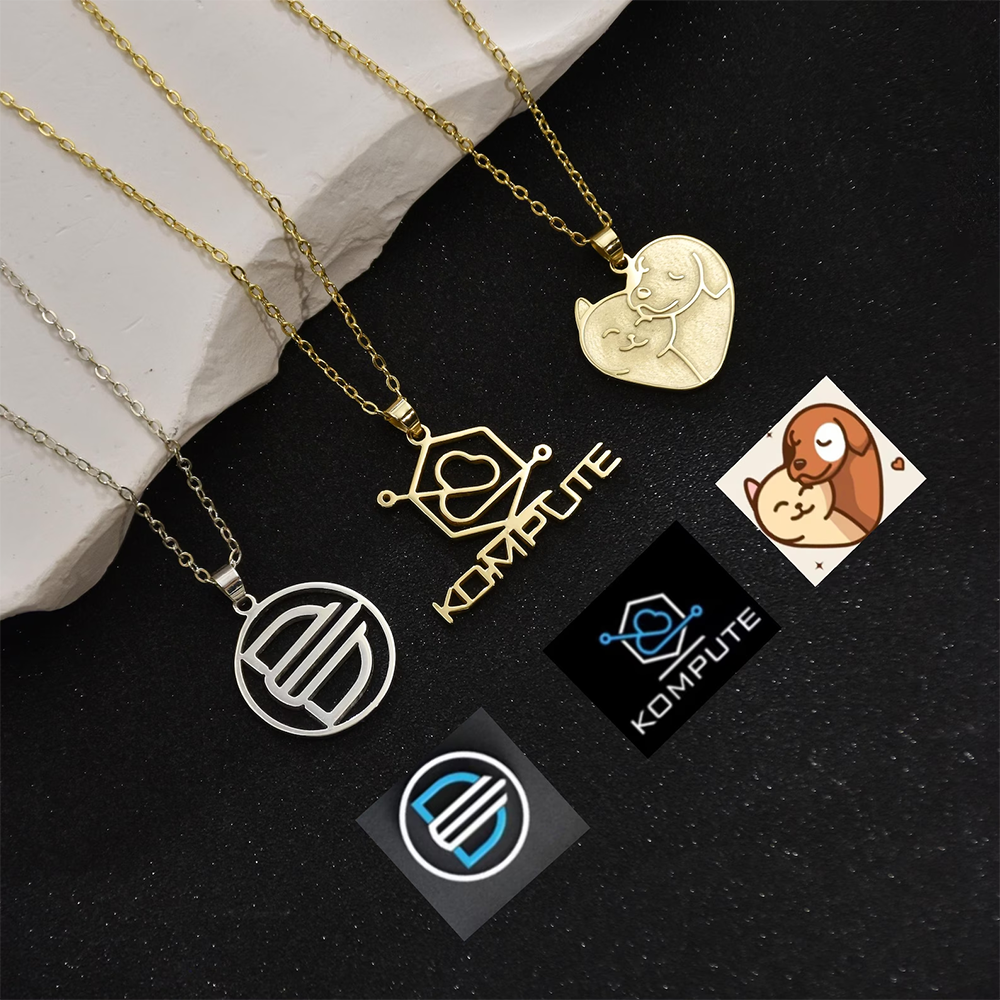 Custom Company Logo Necklace P - Name Necklace Custom recensione e prezzo