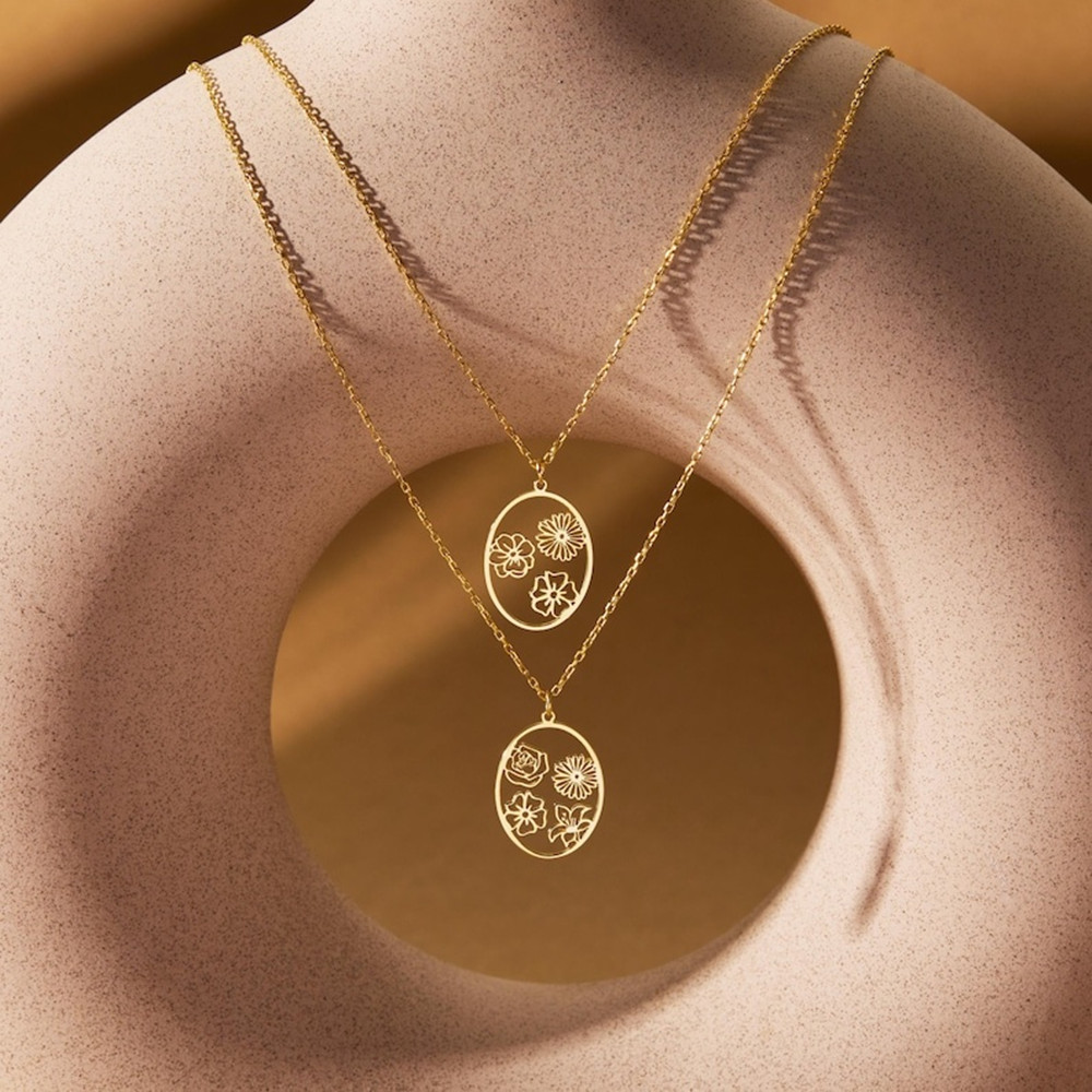 Custom Birth Flower Necklace P - Birth Flower Necklace recensione e prezzo
