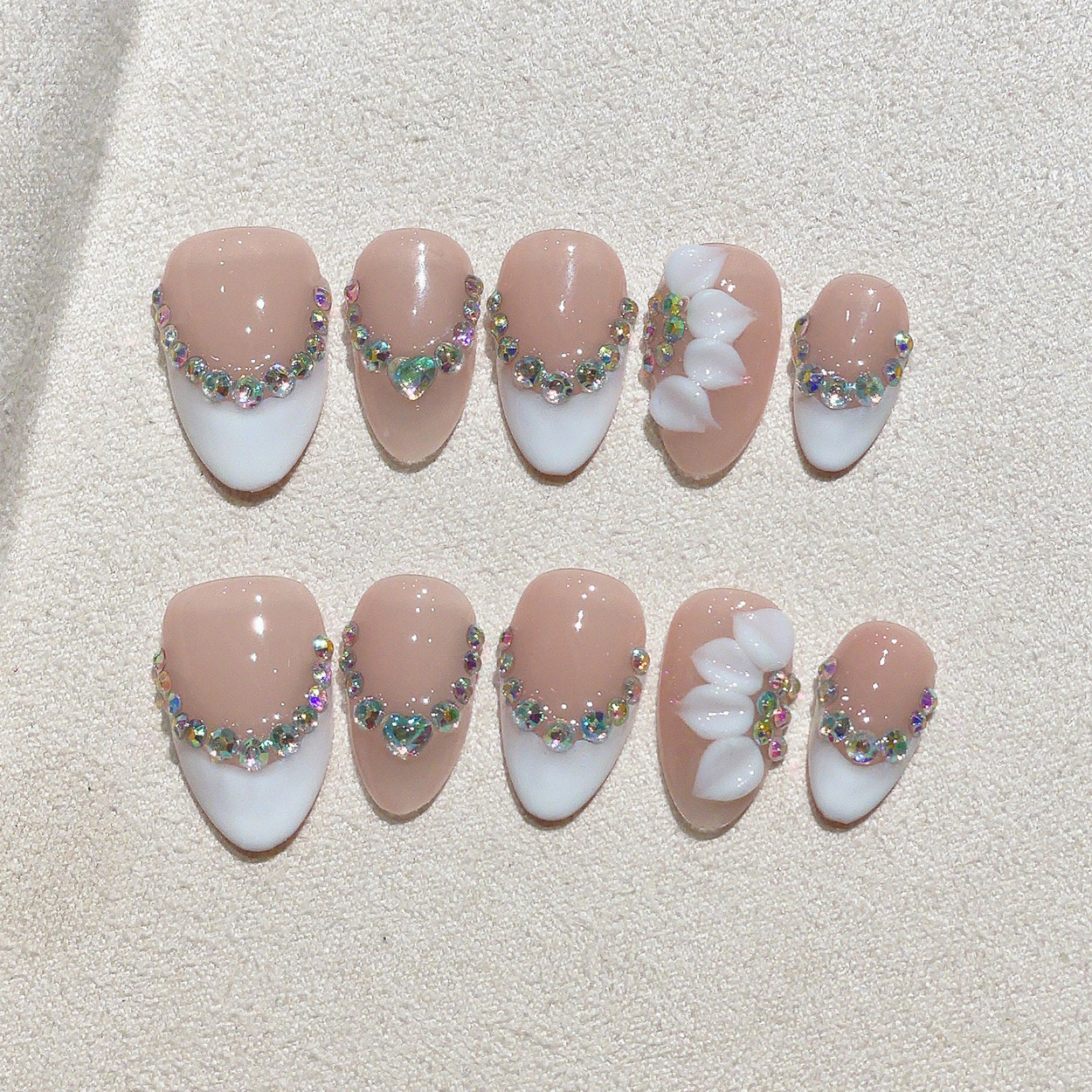 10pcs Short Almond Handmade Pr - Pressed Flower Art recensione e prezzo