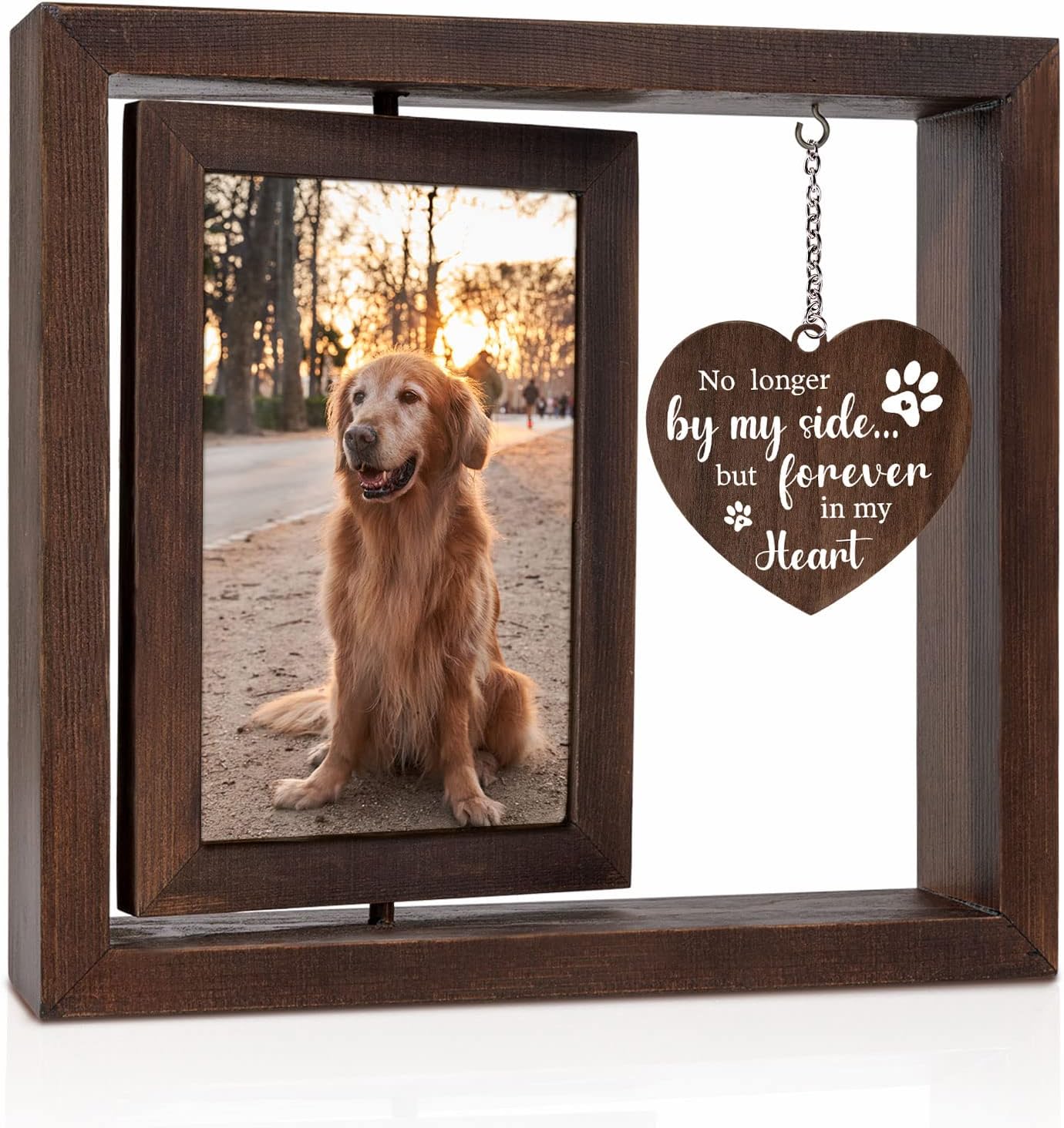 Pet Memorial Photo Frame for D - Engraved Wood Frame recensione e prezzo