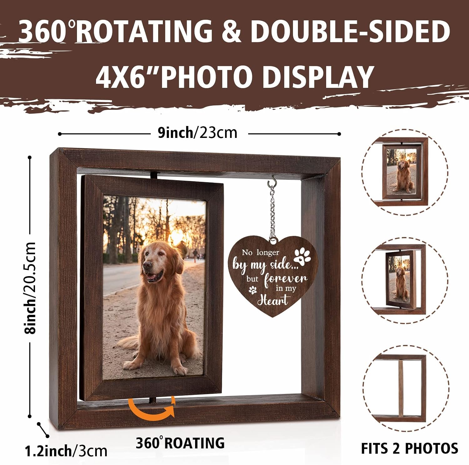 Pet Memorial Photo Frame for D - Engraved Wood Frame recensione e prezzo