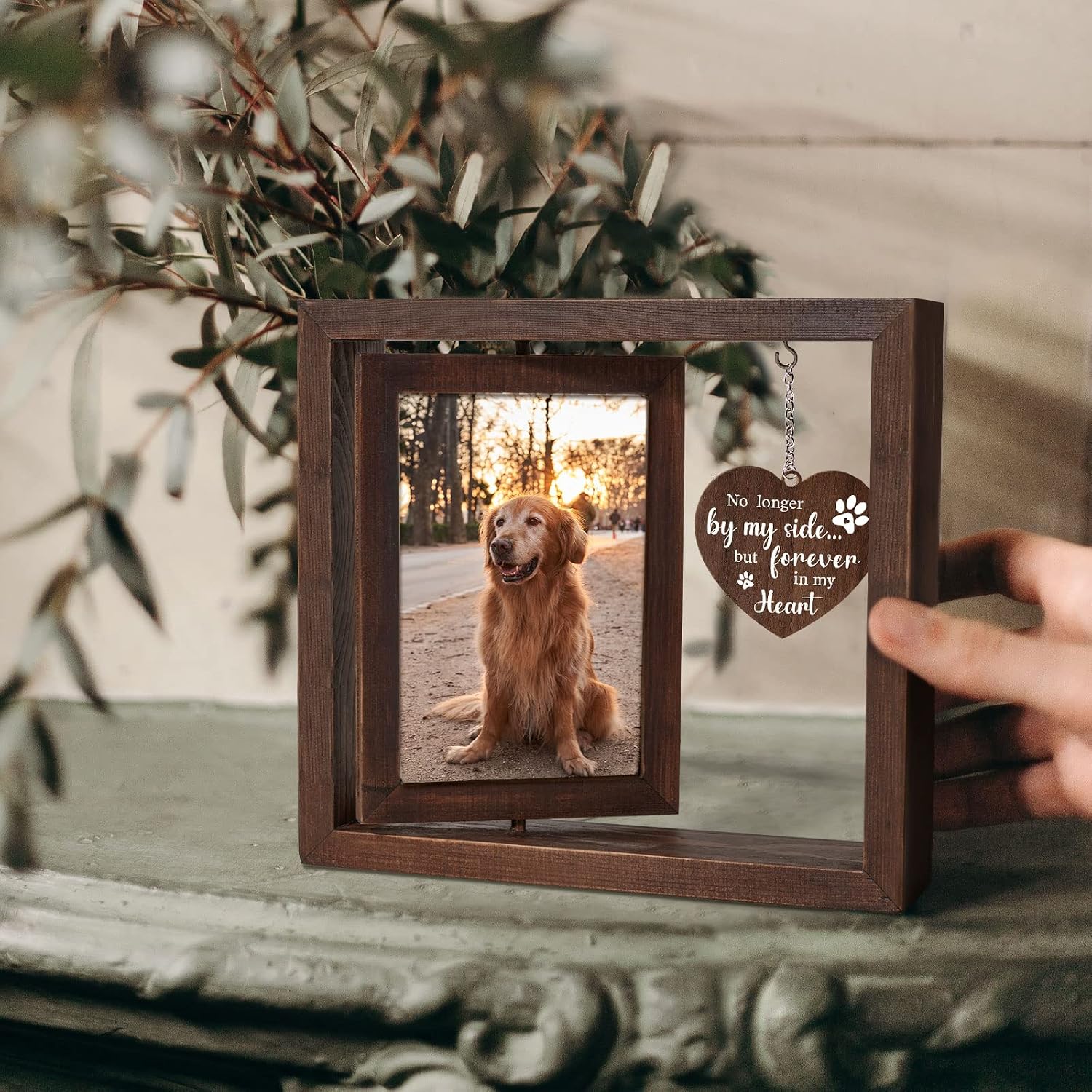 Pet Memorial Photo Frame for D - Engraved Wood Frame recensione e prezzo