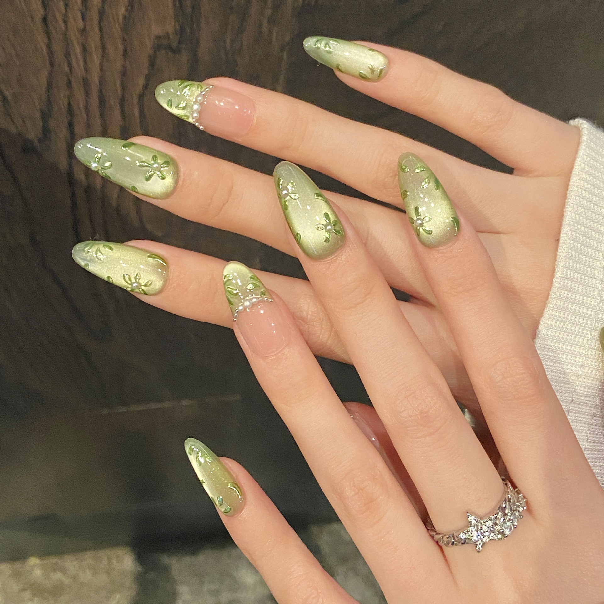 10pcs Handmade Press on Nails  - Pressed Flower Art recensione e prezzo