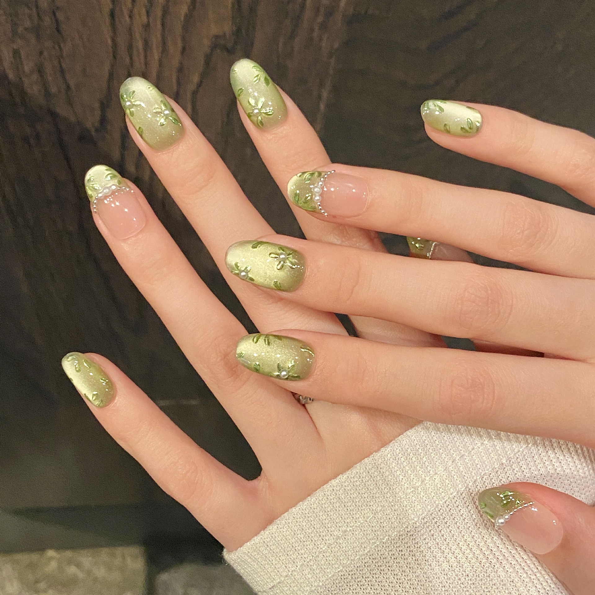 10pcs Handmade Press on Nails  - Pressed Flower Art recensione e prezzo