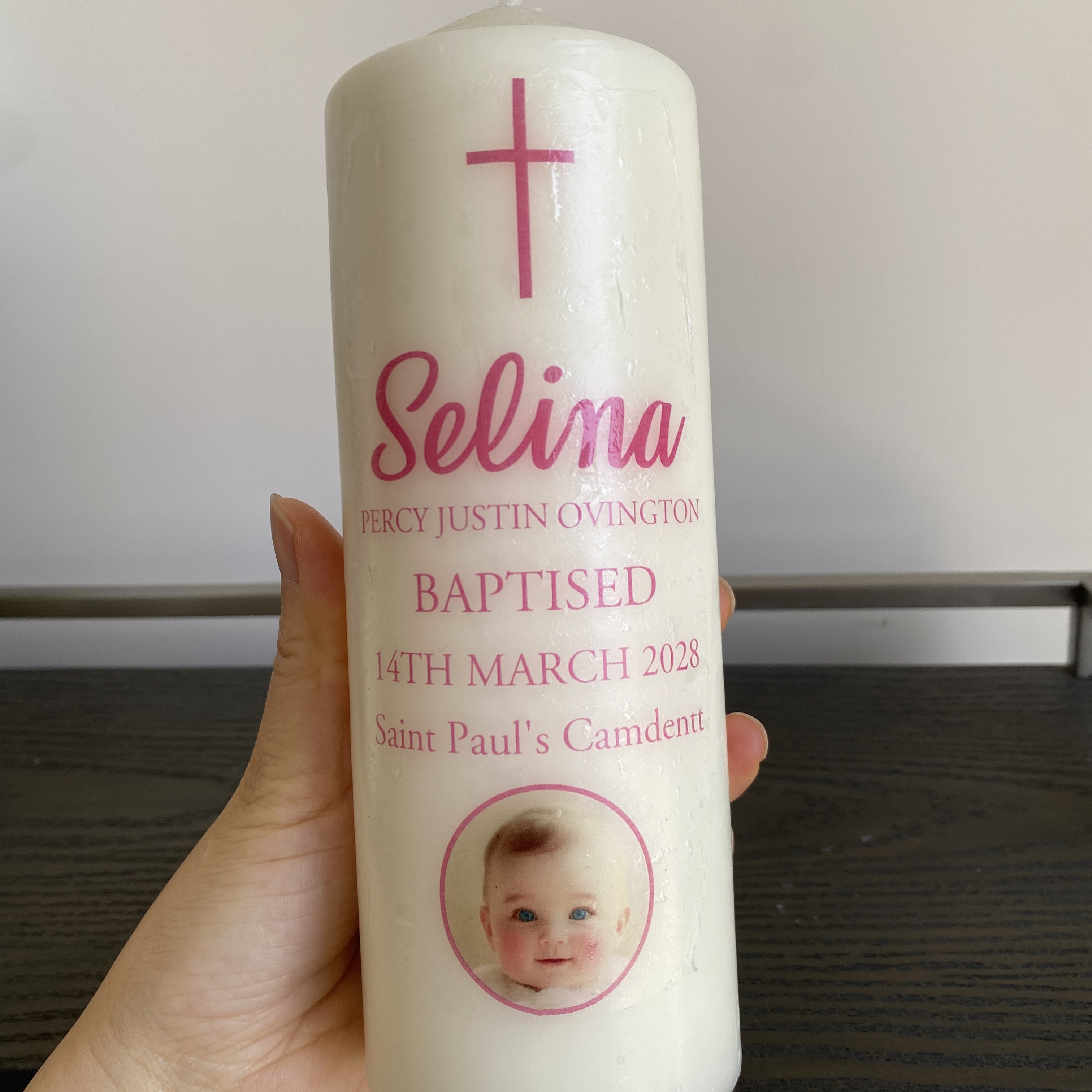 Custom Wedding Photo Stickers  - Personalised Candle Label recensione e prezzo
