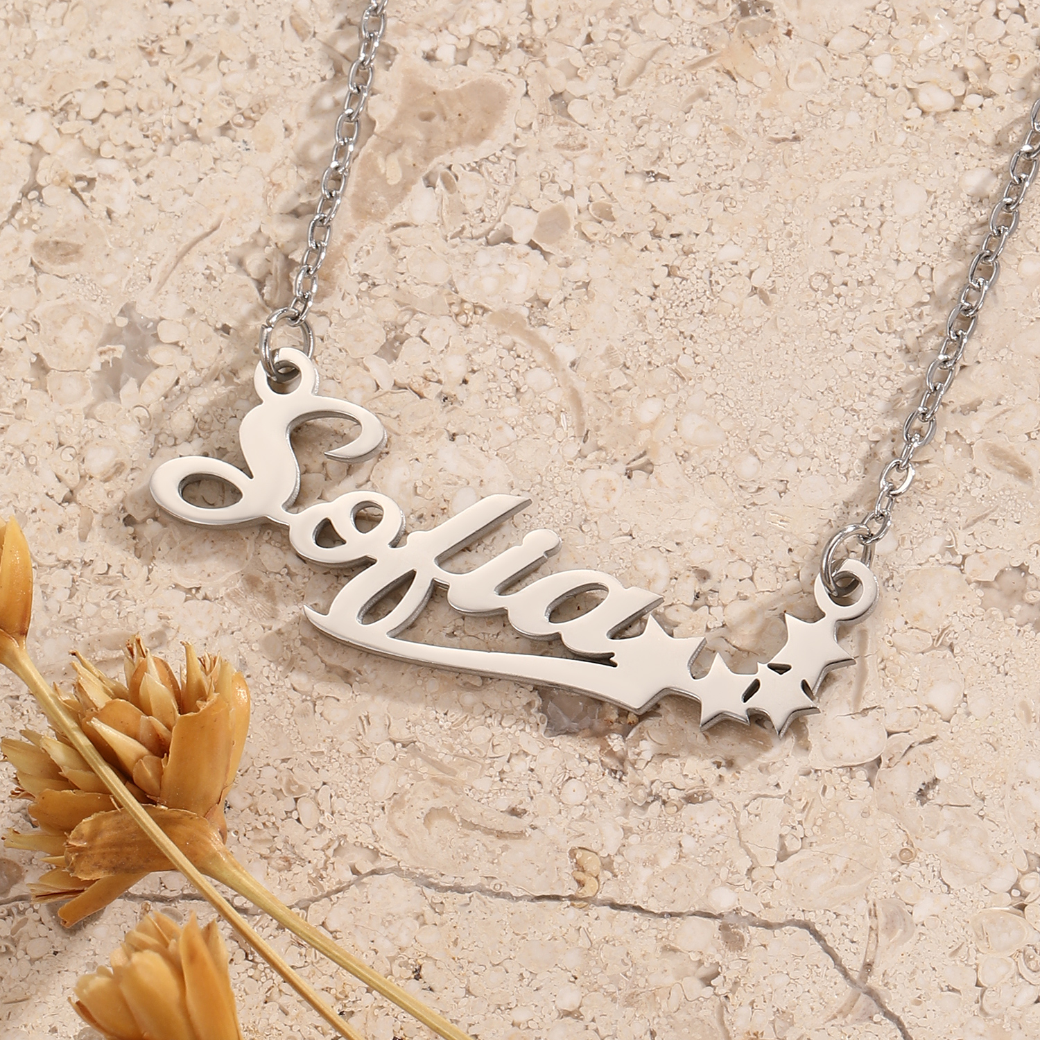Stainless Steel Star Letter Pe - Name Necklace Custom recensione e prezzo