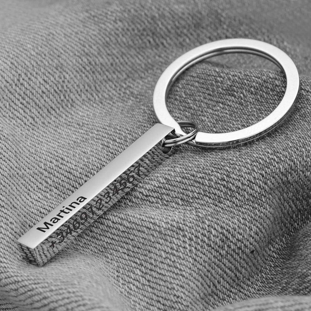 Personalized 3D Bar Keychain E - Initial Ring Custom recensione e prezzo