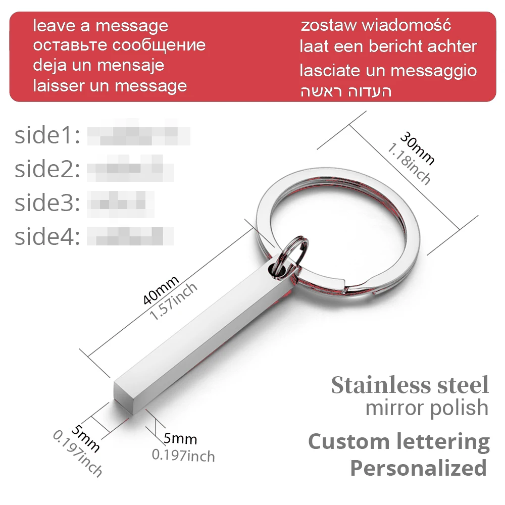 Personalized 3D Bar Keychain E - Initial Ring Custom recensione e prezzo