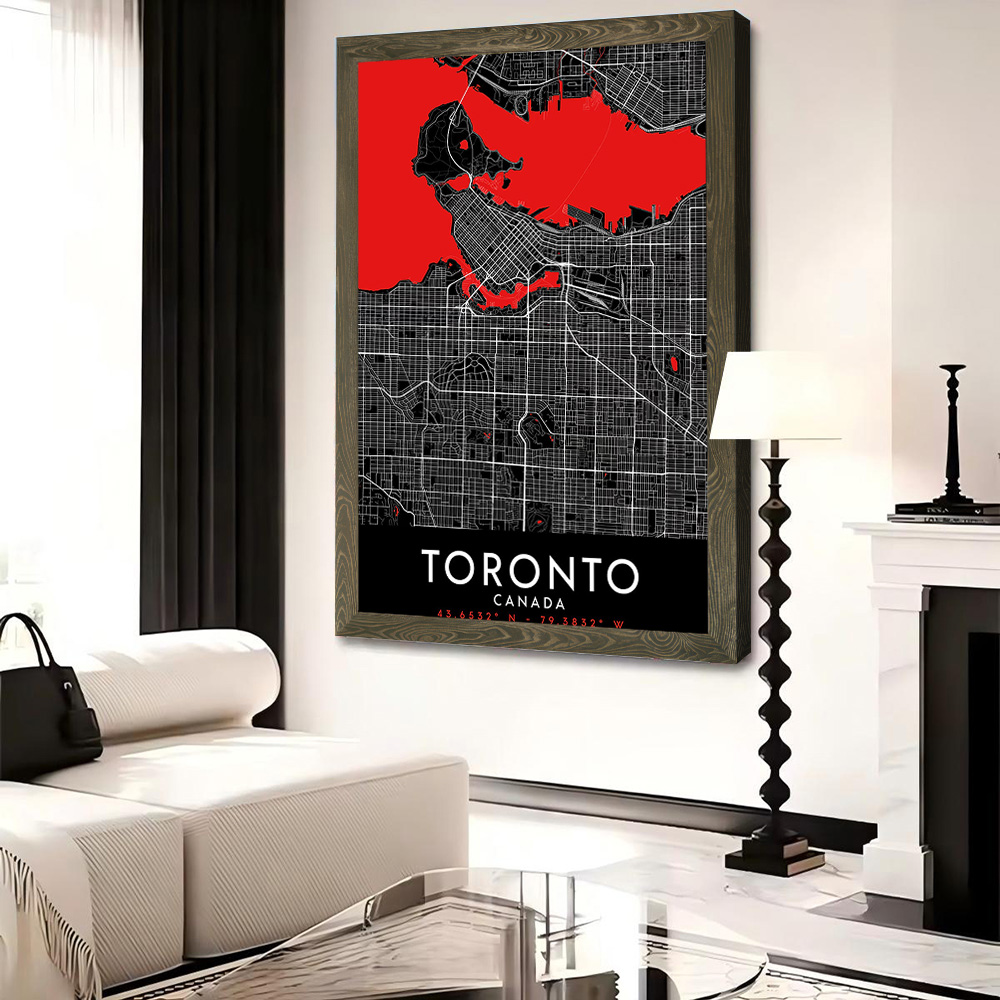 Toronto Dark Map Canvas Wall A - Custom Map Poster recensione e prezzo