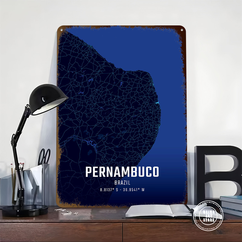 Pernambuco Midnight City Map M - Custom Map Poster recensione e prezzo