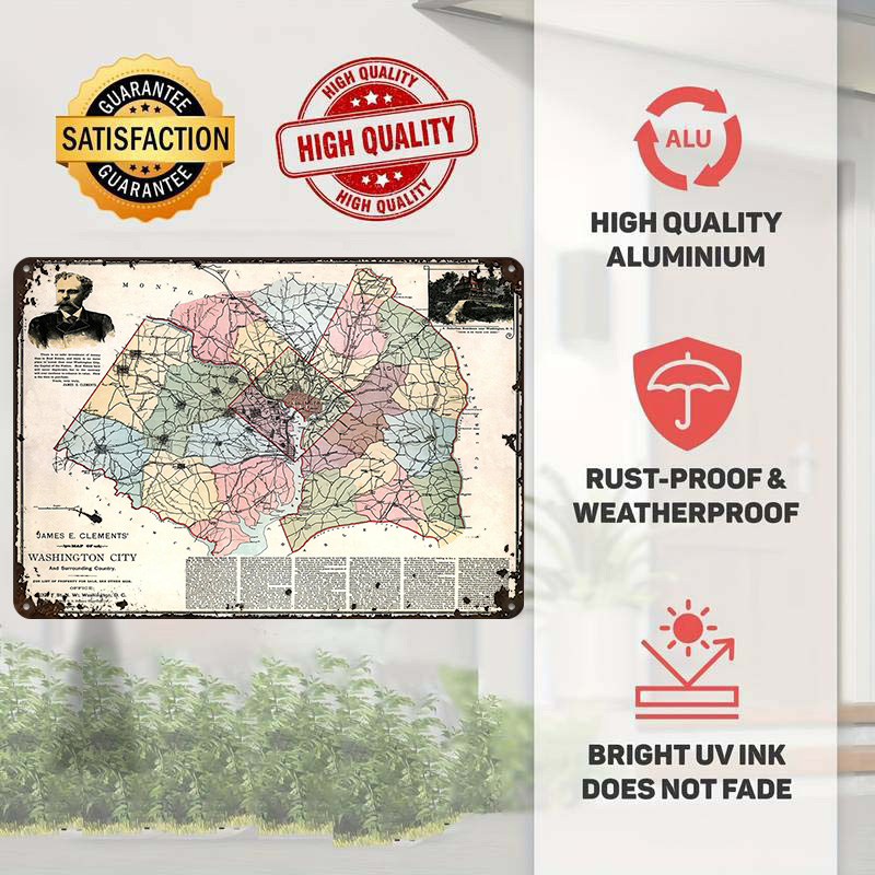Map of Washington City Printed - Custom Map Poster recensione e prezzo