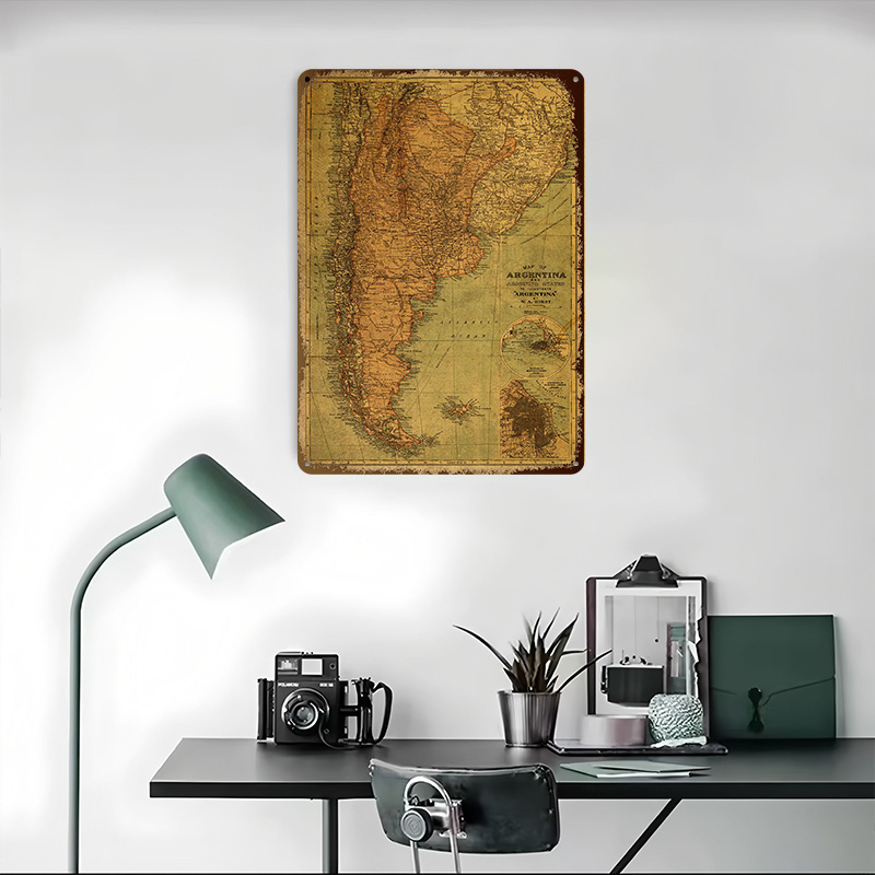Vintage Map of Argentina Tin P - Custom Map Poster recensione e prezzo