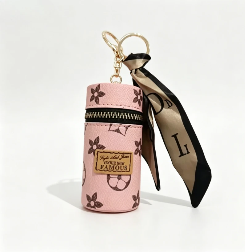 Pink Floral Monogram Print Cyl - Monogram Keychain Leather recensione e prezzo