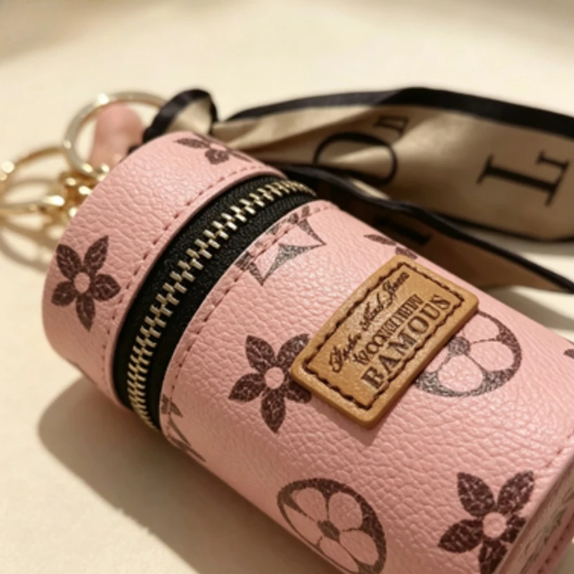 Pink Floral Monogram Print Cyl - Monogram Keychain Leather recensione e prezzo