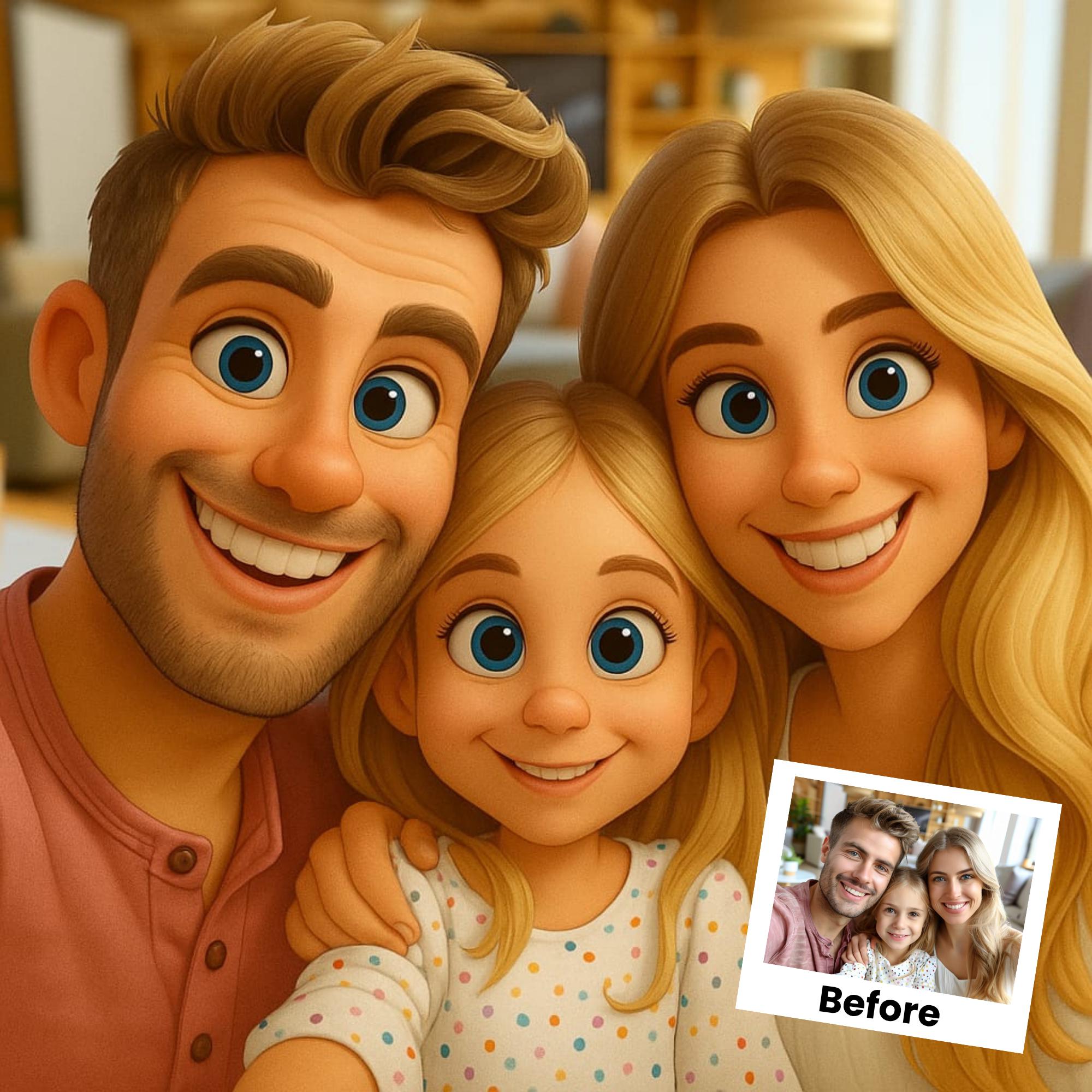 Custom Family Portrait Cartoon - Custom Star Map recensione e prezzo