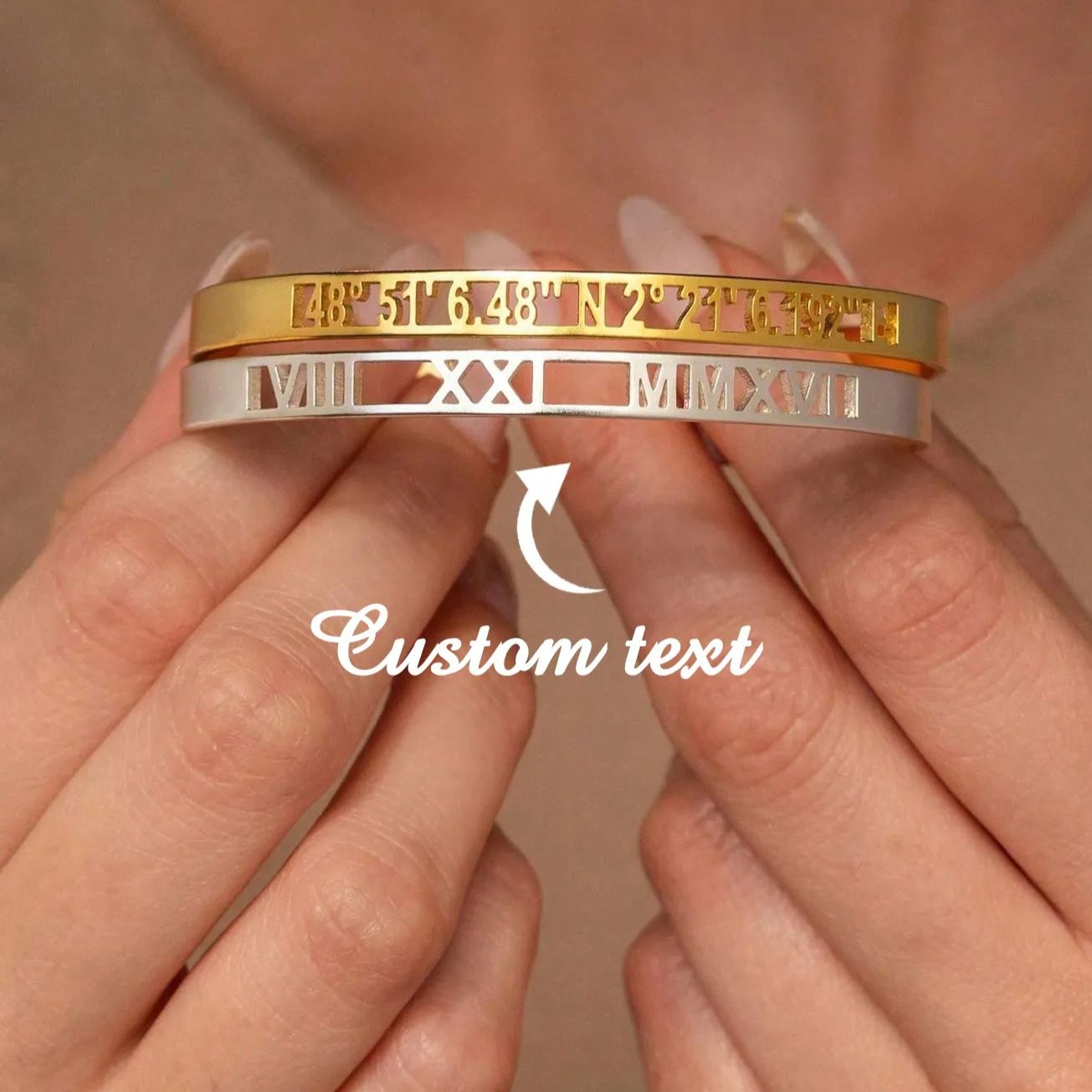 Custom Date Coordinate Roman N - Coordinates Bracelet recensione e prezzo