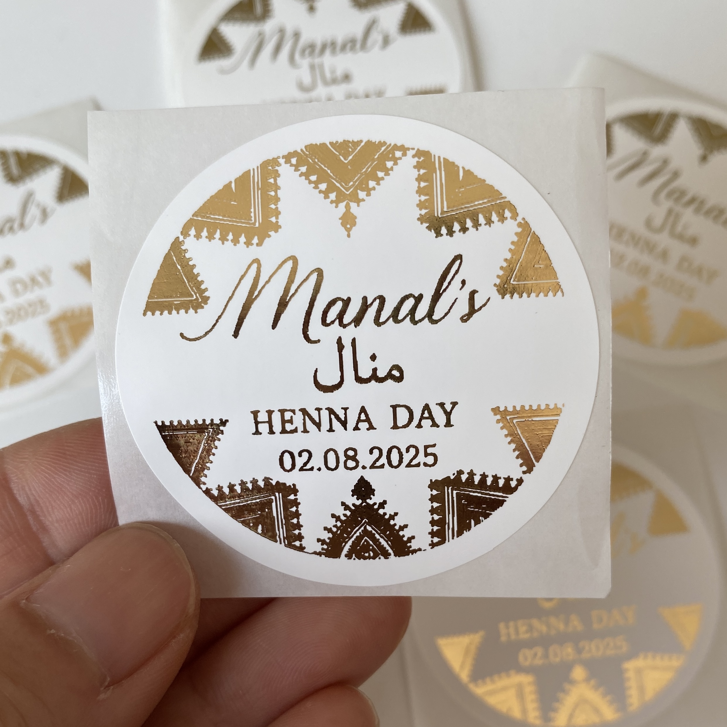 Green Mehndi Decorations Cotto - Personalised Candle Label recensione e prezzo
