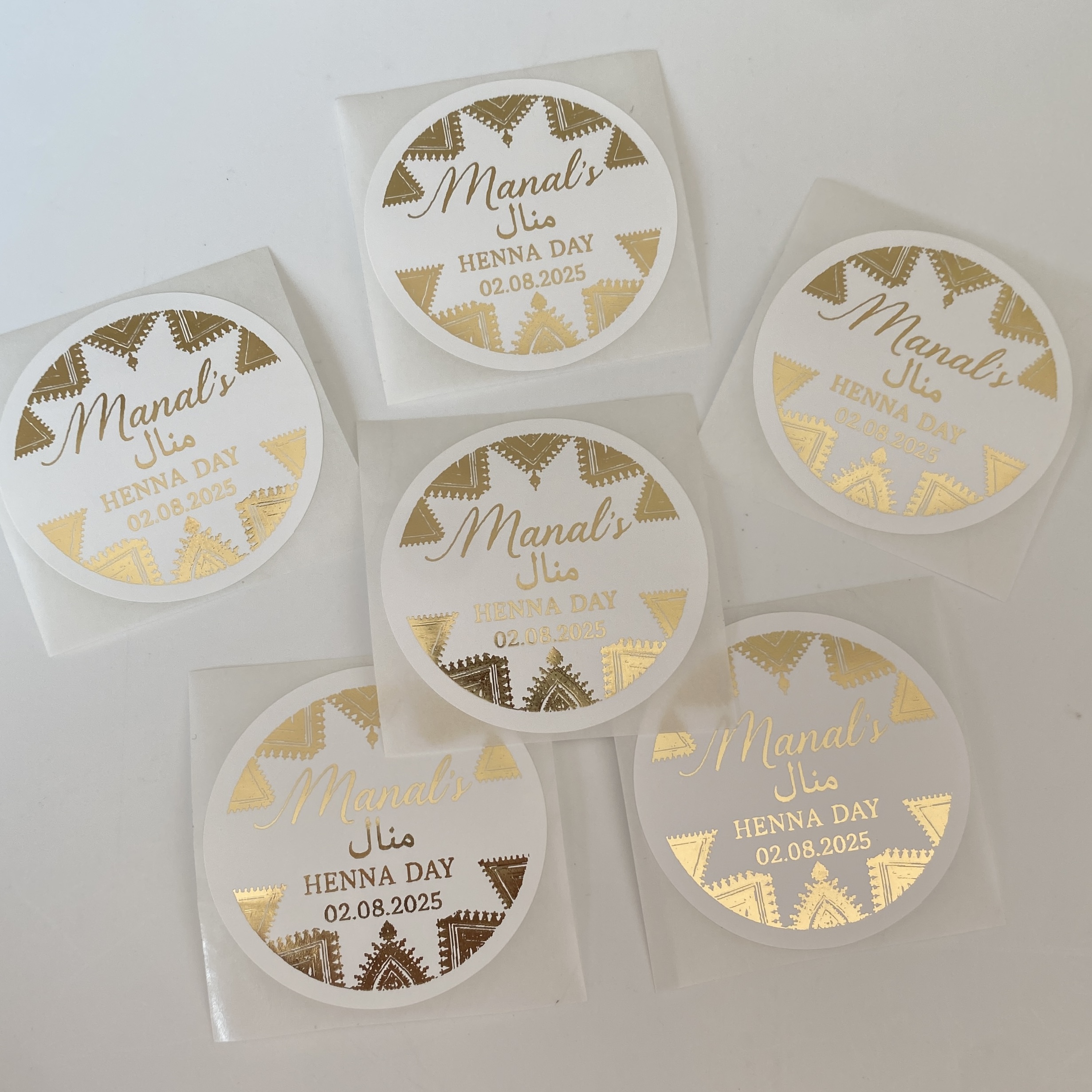Green Mehndi Decorations Cotto - Personalised Candle Label recensione e prezzo