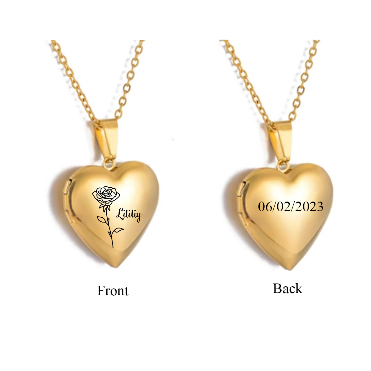 Custom Personalized Heart Birt - Birth Flower Necklace recensione e prezzo