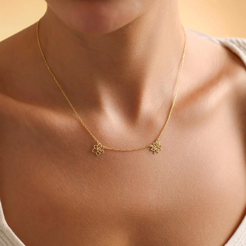 Customized Birth Flowers Neckl - Birth Flower Necklace recensione e prezzo