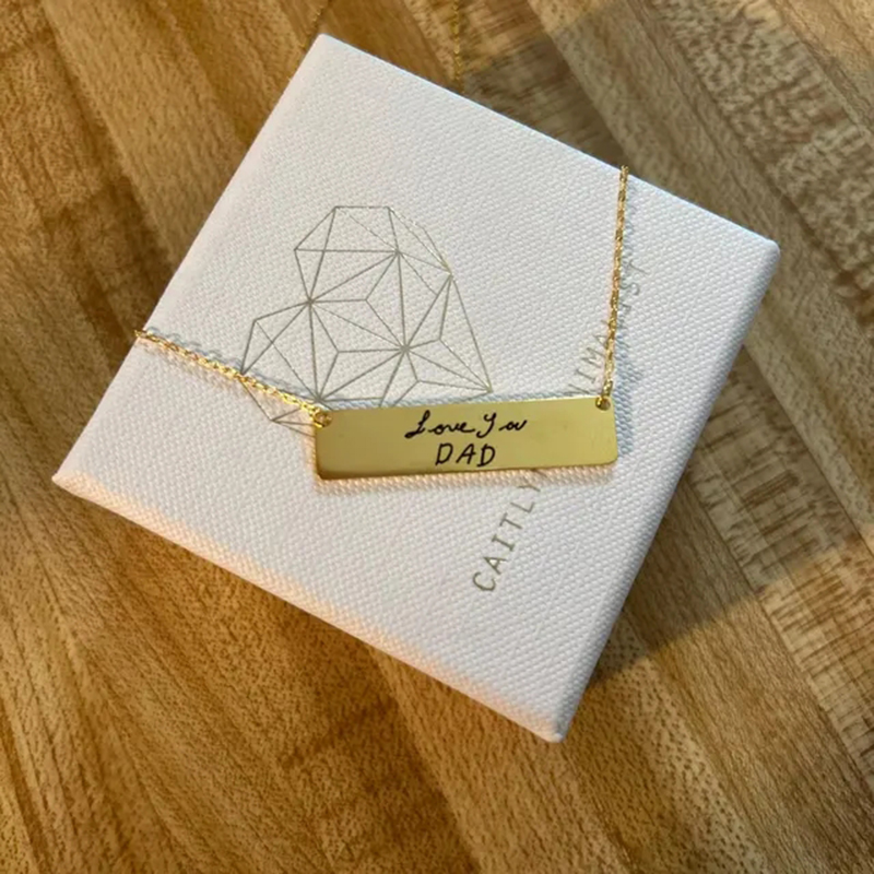 Custom Handwriting Name Bar Pe - Handwriting Necklace Bar recensione e prezzo