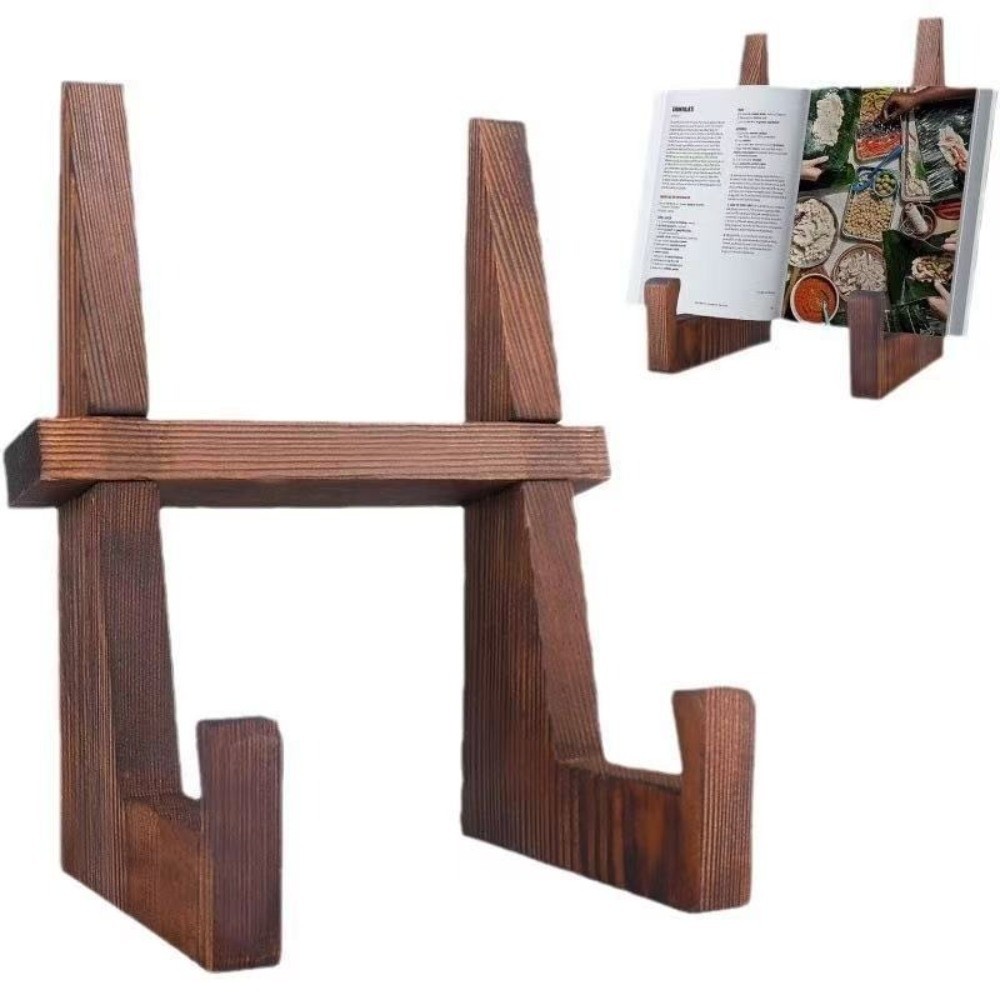 Vintage Wooden Cookbook Holder - Engraved Wood Frame recensione e prezzo