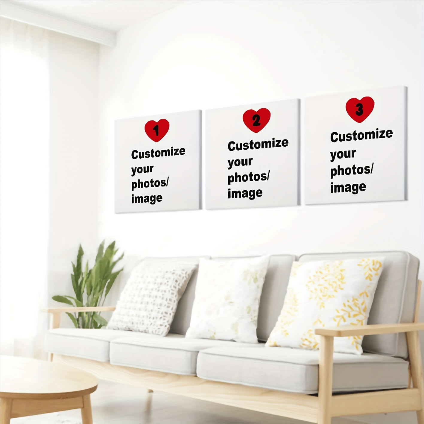 3pcs/set Custom Square Canvas  - Pet Portrait Custom recensione e prezzo